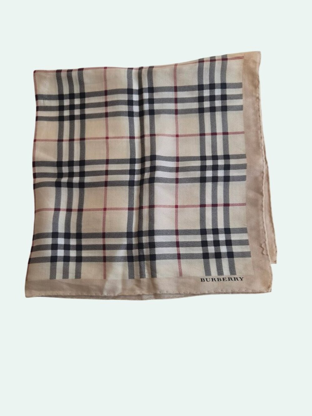 Burberry Beige Nova Check Silk Square Scarf Old Money, Luxury, Preppy, Academia